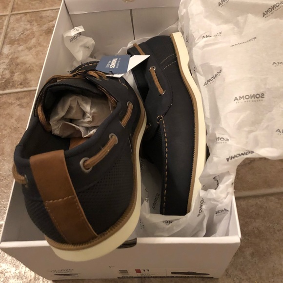 Men's Ortholite Navy Blue Boat Shoes - Picture 4 of 5